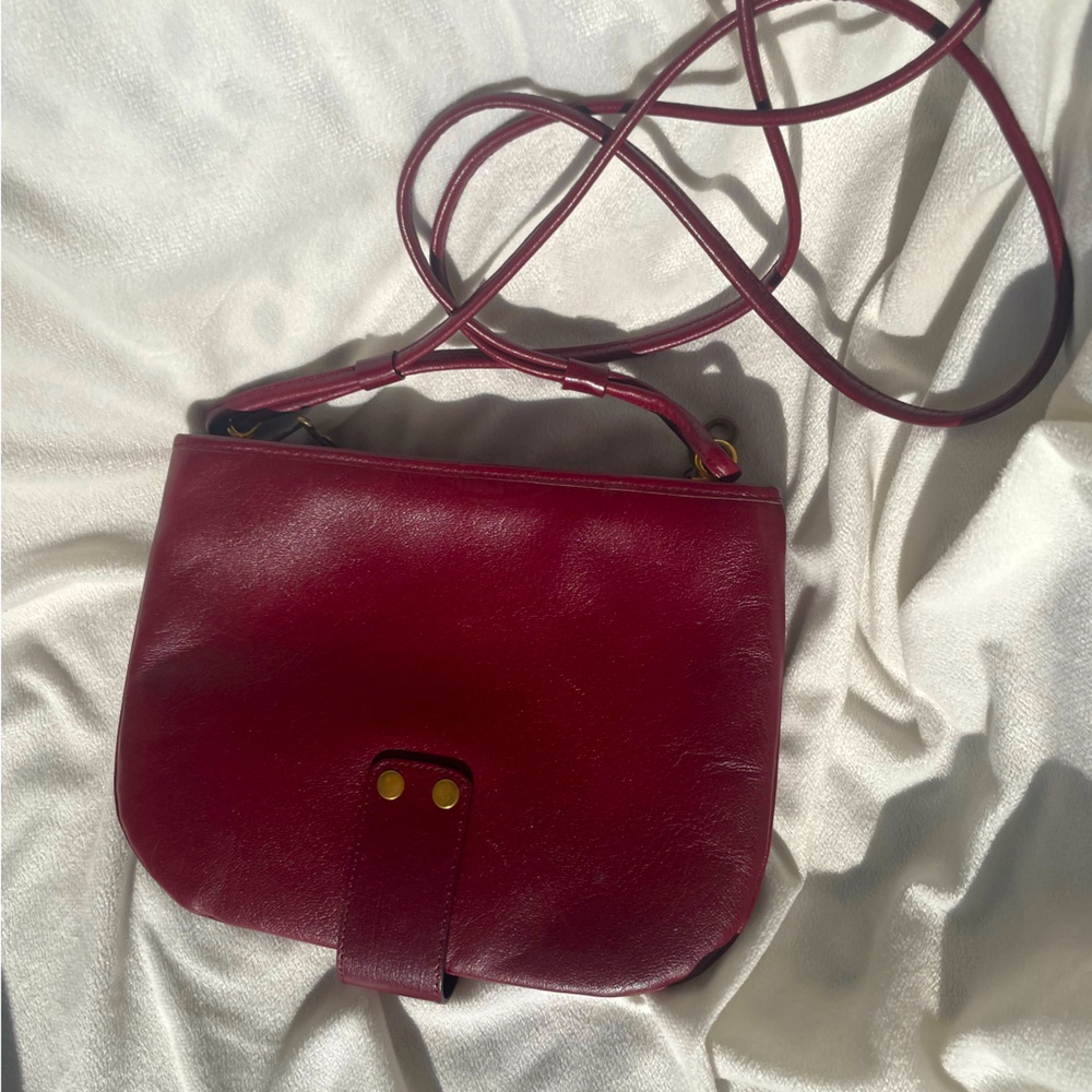 Vintage Christian Dior Burgundy Shoulder Bag Leather - Picture 2 of 4